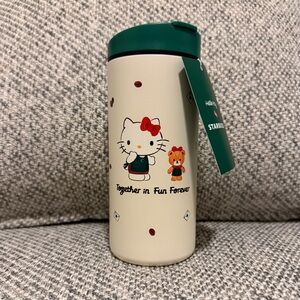 Starbucks x Hello Kitty Holiday Cream and Green Tumbler